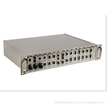 16 Slot Optical Fiber Media Converters